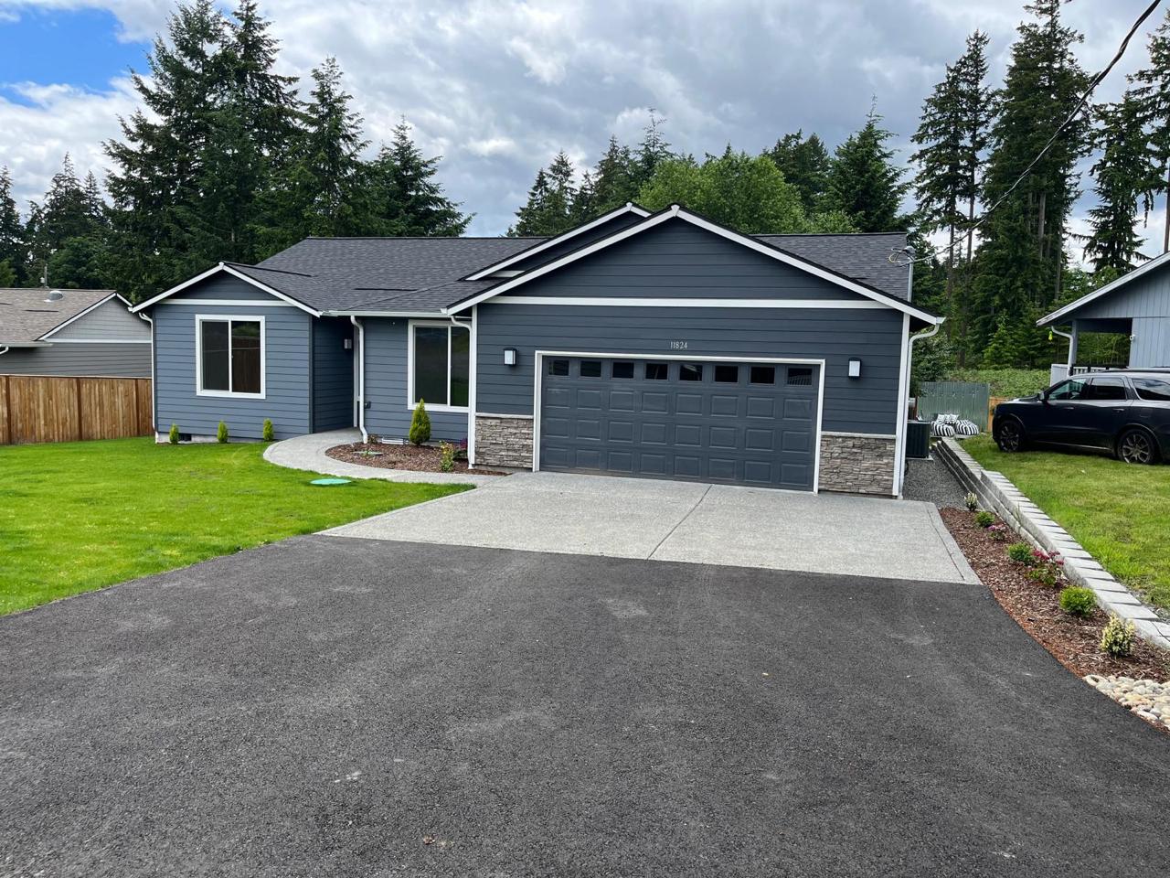 Vinyl plank flooring installation in a living room